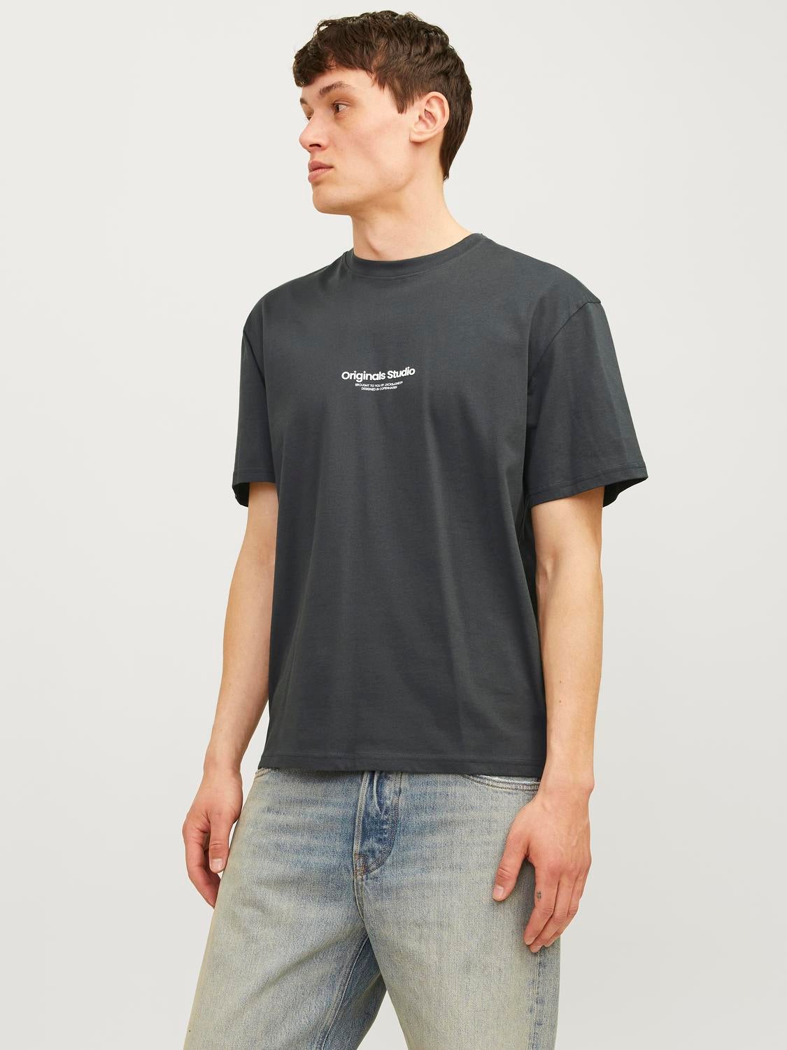 Gedruckt Rundhalsausschnitt T-shirt