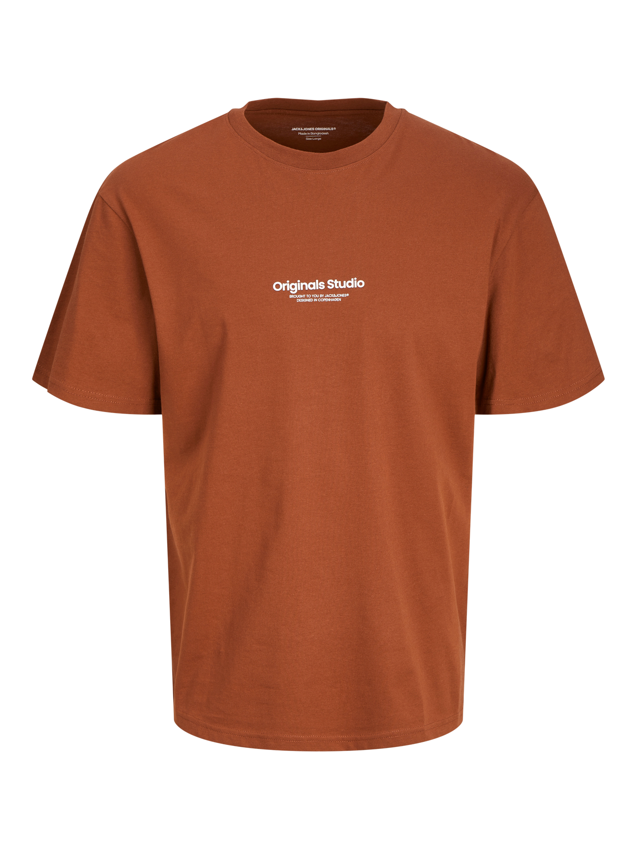Jack & Jones Gedrukt Ronde hals T-shirt -Brandy Brown - 12240121
