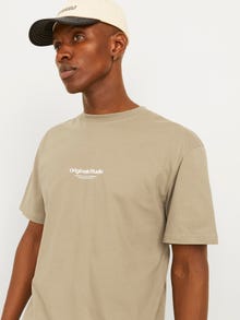 Jack & Jones Nadruk Okrągły dekolt T-shirt -Silver Sage - 12240121