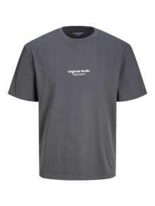 Jack & Jones Gedrukt Ronde hals T-shirt -Iron Gate - 12240121