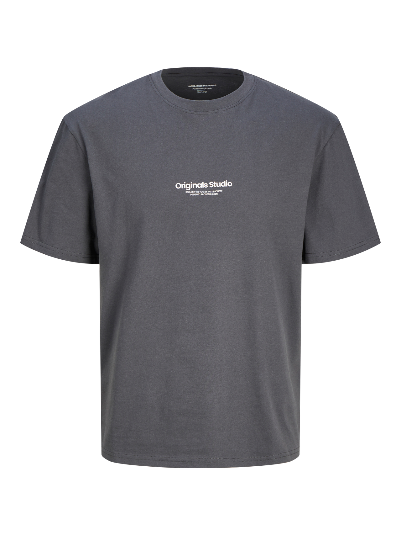 Jack & Jones Printet Crew neck T-shirt -Iron Gate - 12240121
