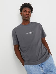 Jack & Jones Bedrukt Ronde hals T-shirt -Iron Gate - 12240121