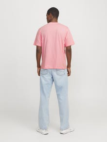 Jack & Jones Tryck Rundringning T-shirt -Tickled Pink - 12240121