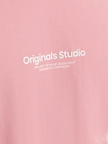Jack & Jones Tryck Rundringning T-shirt -Tickled Pink - 12240121