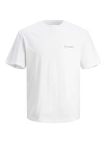 Jack & Jones Potištěný Kruhový výstřih Tričko -Bright White - 12240122