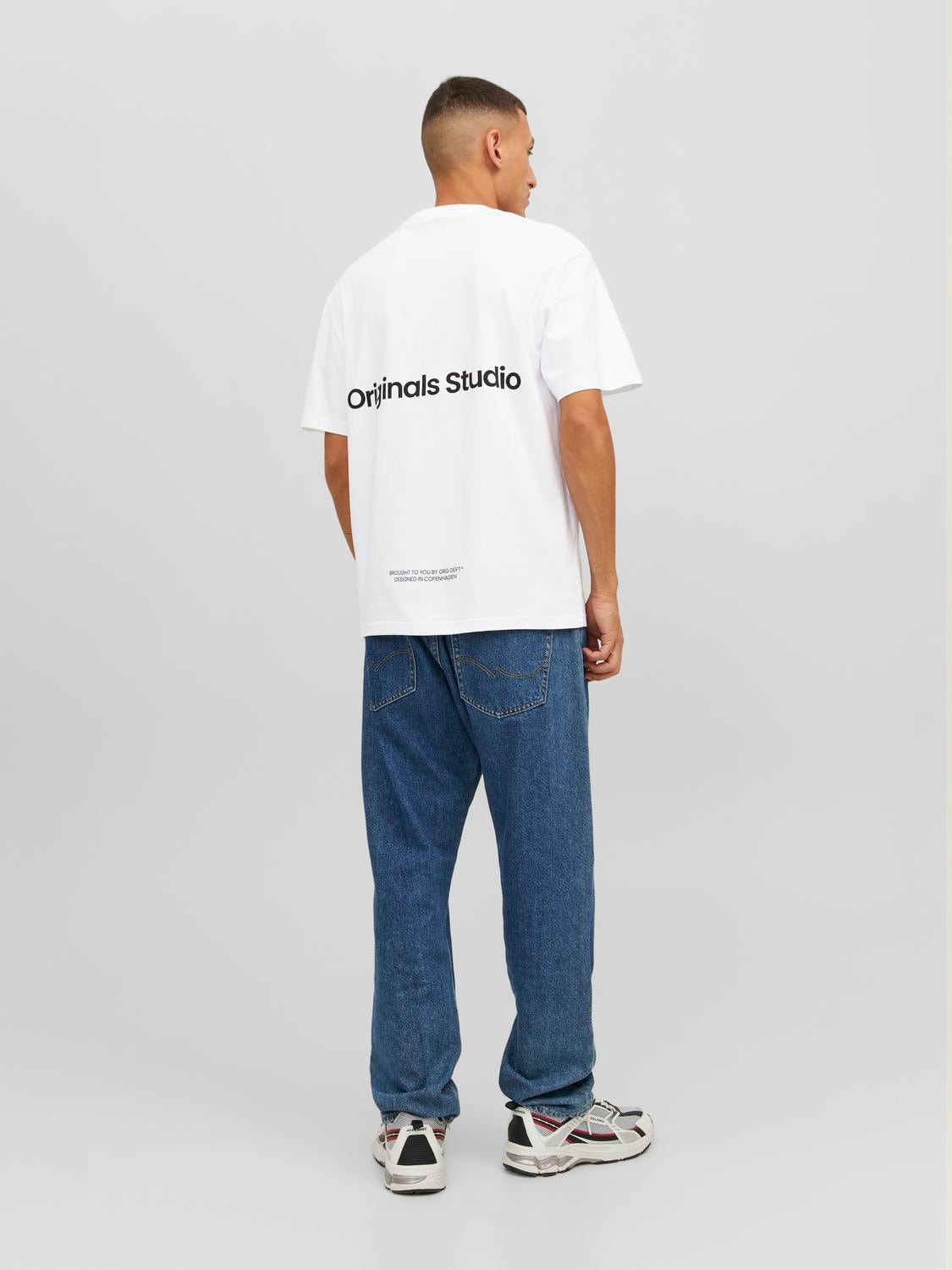 Jack & Jones Gedrukt Ronde hals T-shirt -Bright White - 12240122