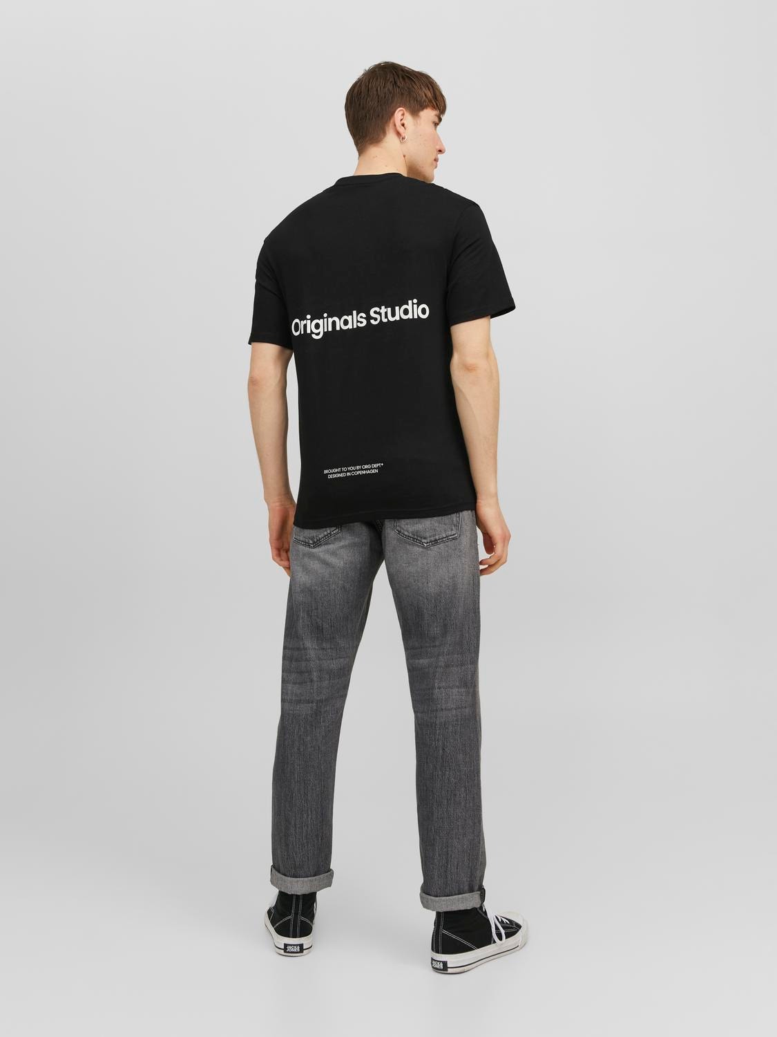 Jack & Jones T-shirt Estampar Decote Redondo -Black - 12240122