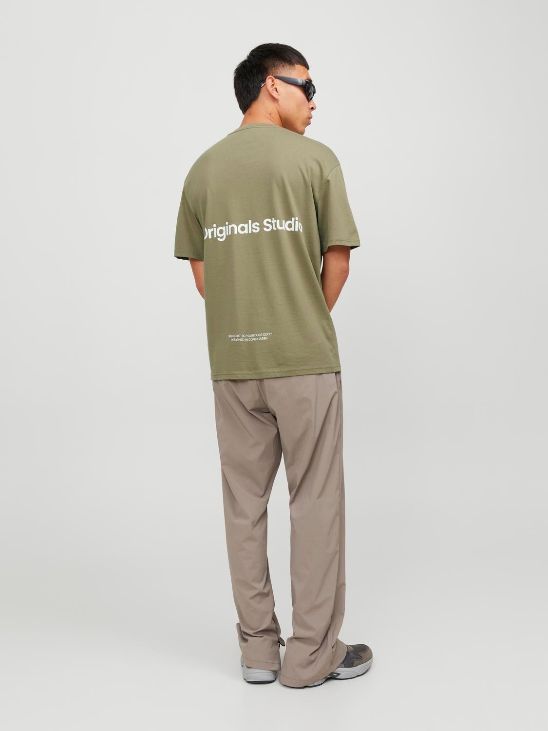 Jack & Jones Nadruk Okrągły dekolt T-shirt -Aloe - 12240122