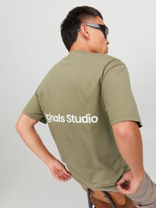 Jack & Jones Gedrukt Ronde hals T-shirt -Aloe - 12240122