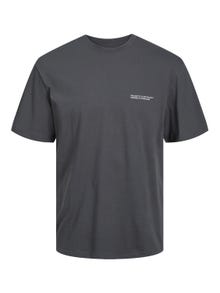 Jack & Jones Bedrukt Ronde hals T-shirt -Asphalt - 12240122