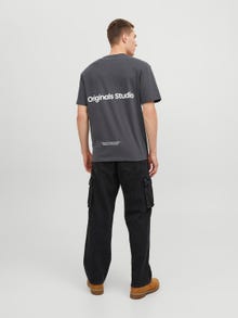Jack & Jones Gedruckt Rundhals T-shirt -Asphalt - 12240122
