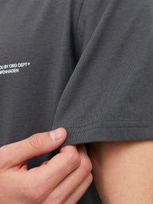 Jack & Jones Printet Crew neck T-shirt -Asphalt - 12240122