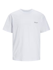 Jack & Jones Potištěný Kruhový výstřih Tričko -Bright White - 12240122