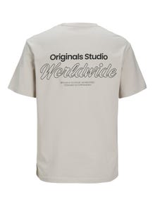 Jack & Jones Gedruckt Rundhals T-shirt -Moonbeam - 12240122
