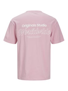 Jack & Jones Gedrukt Ronde hals T-shirt -Pink Nectar - 12240122