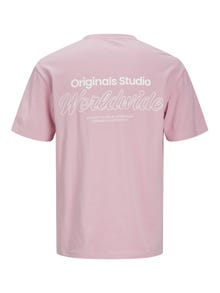 Jack & Jones Tryck Rundringning T-shirt -Pink Nectar - 12240122