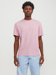 Jack & Jones Bedrukt Ronde hals T-shirt -Pink Nectar - 12240122
