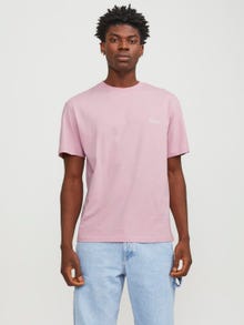 Jack & Jones Printet Crew neck T-shirt -Pink Nectar - 12240122