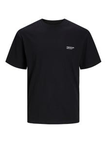 Jack & Jones Bedrukt Ronde hals T-shirt -Black - 12240122