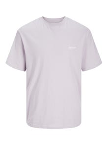 Jack & Jones Tryck Rundringning T-shirt -Lavender Frost - 12240122