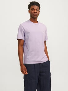Jack & Jones Bedrukt Ronde hals T-shirt -Lavender Frost - 12240122