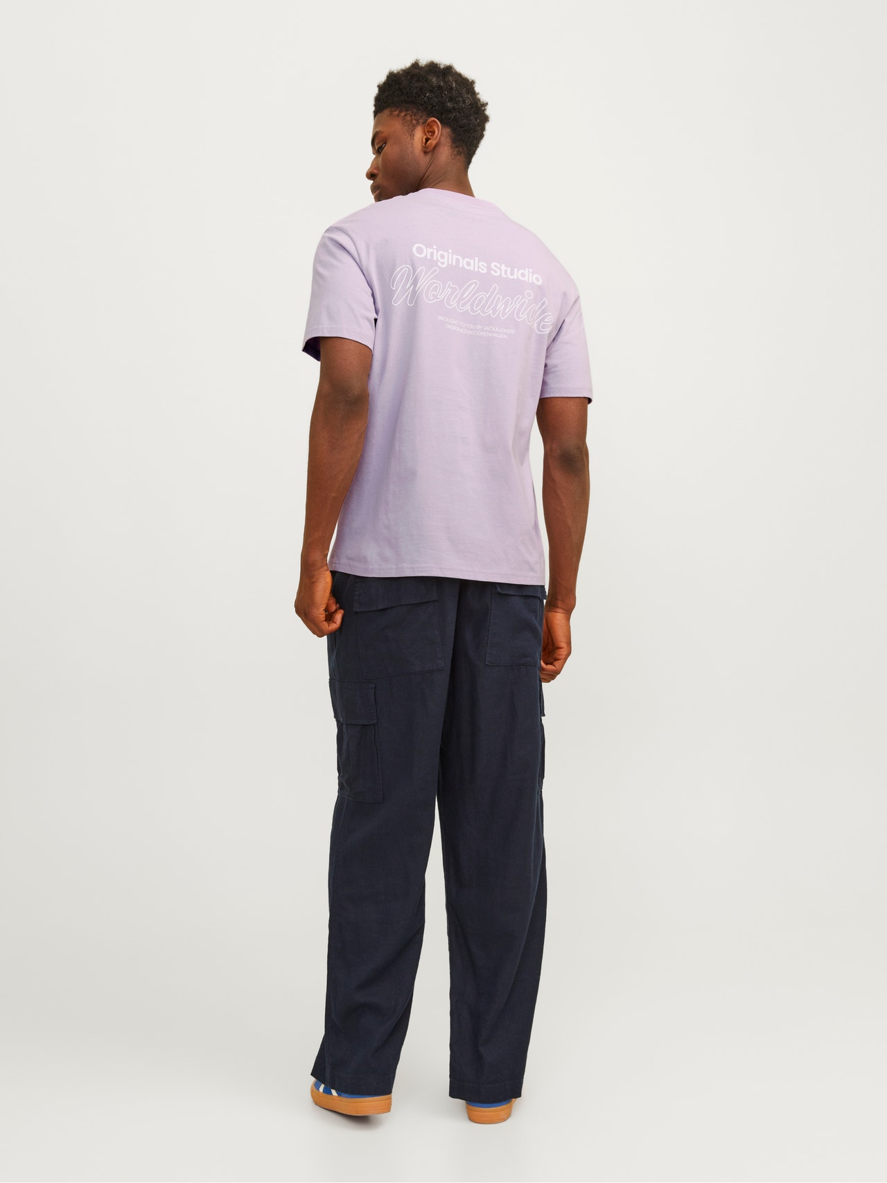 Jack & Jones Printet Crew neck T-shirt -Lavender Frost - 12240122