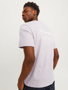 Jack & Jones Bedrukt Ronde hals T-shirt -Lavender Frost - 12240122