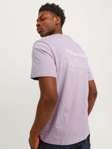 Jack & Jones Gedruckt Rundhals T-shirt -Lavender Frost - 12240122