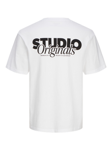 Jack & Jones Gedruckt Rundhals T-shirt -Bright White - 12240122