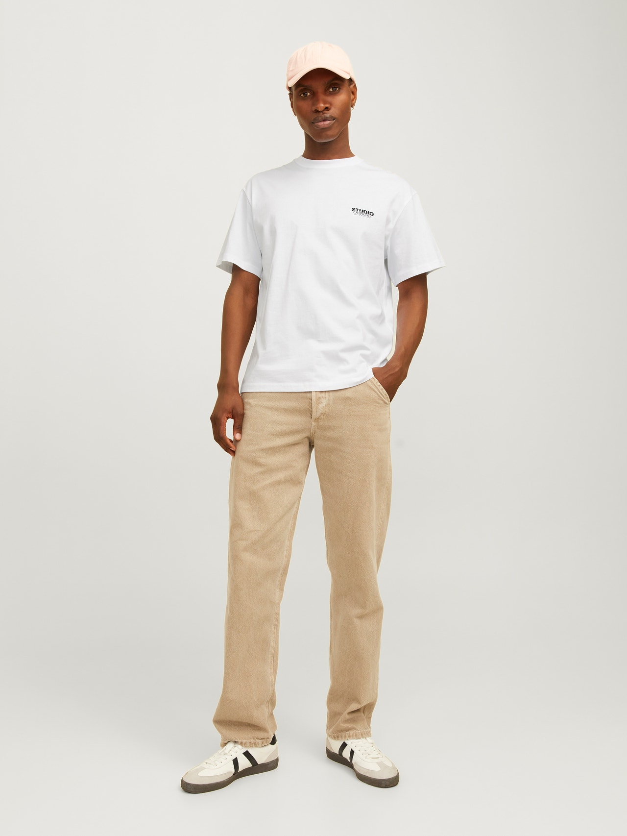 Jack & Jones Trykk O-hals T-skjorte -Bright White - 12240122