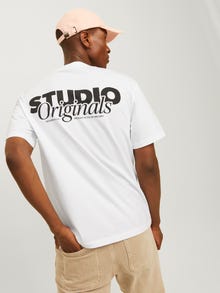 Jack & Jones Bedrukt Ronde hals T-shirt -Bright White - 12240122