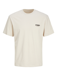 Jack & Jones T-shirt Stampato Girocollo -Moonbeam - 12240122