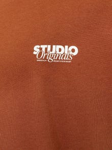 Jack & Jones Nadruk Okrągły dekolt T-shirt -Brandy Brown - 12240122