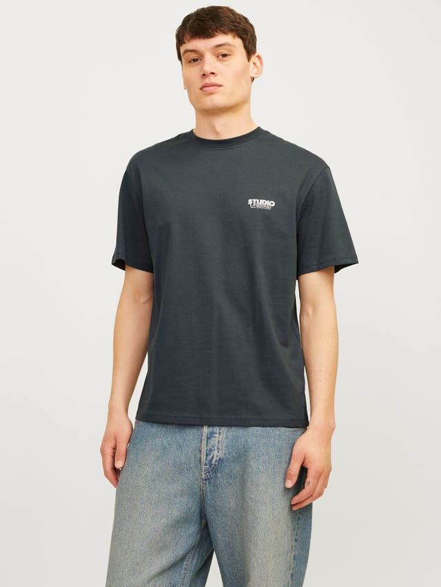 Jack & Jones Bedrukt Ronde hals T-shirt - 12240122