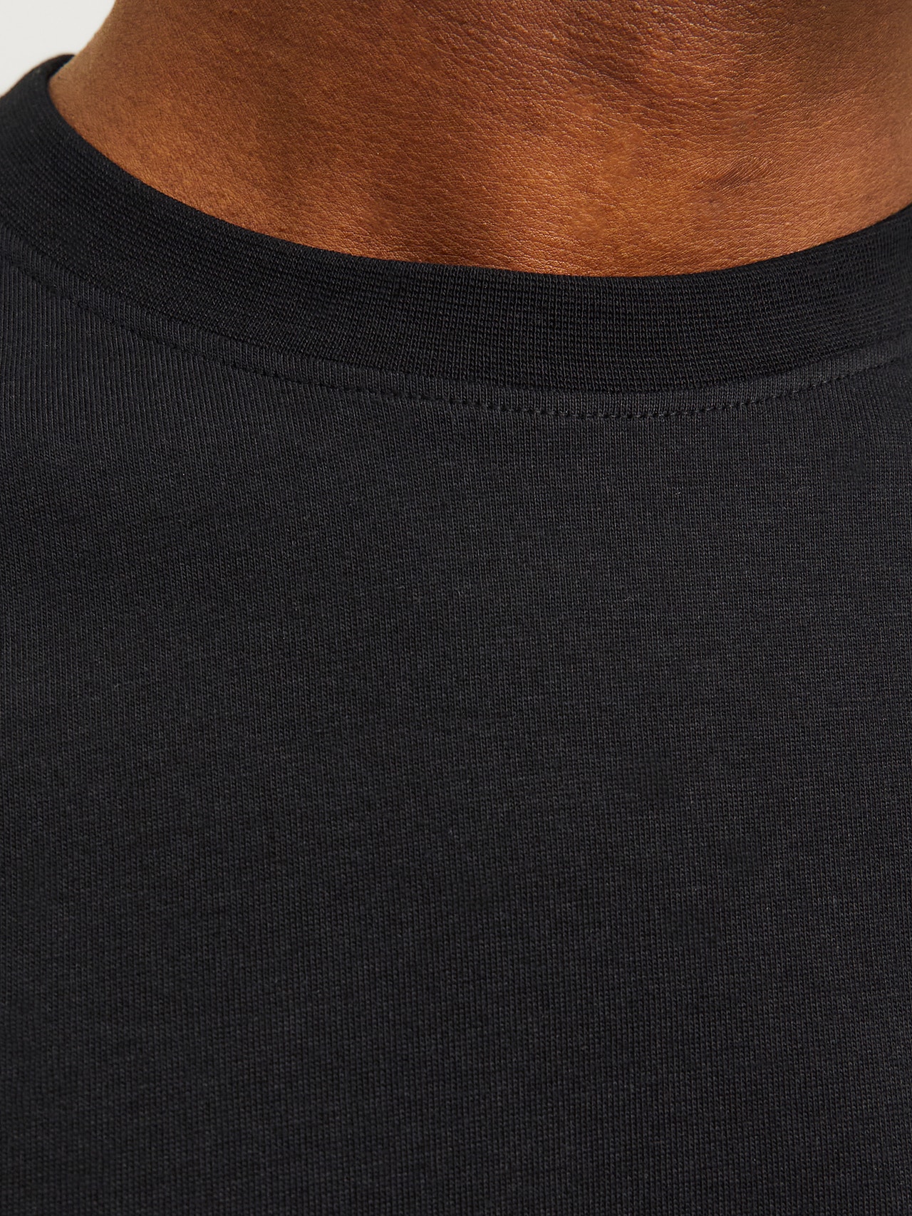 Jack & Jones Nadruk Okrągły dekolt T-shirt -Black - 12240122