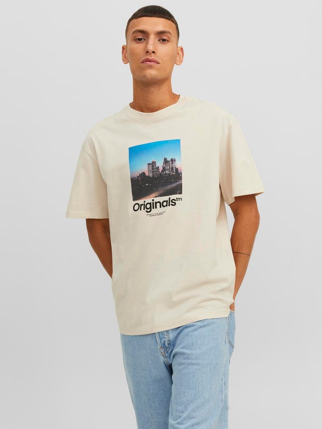 Jack & Jones Fototryck Rundringning T-shirt - 12240123