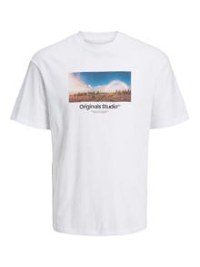 Jack & Jones Camiseta Estampado fotográfico Cuello redondo -Bright White - 12240123