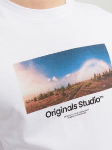 Jack & Jones Fotoprint Crew neck T-shirt -Bright White - 12240123