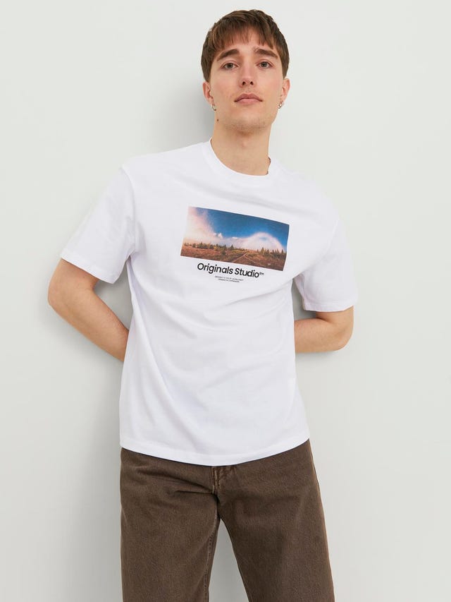 Jack & Jones Fotodruck Rundhals T-shirt - 12240123