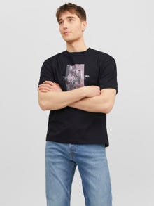 Jack & Jones T-shirt Imprimé photo Col rond -Black - 12240123