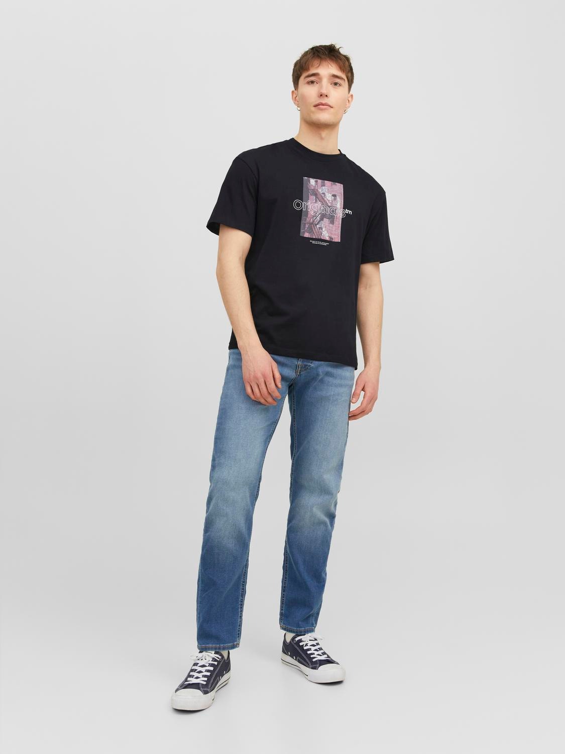 Jack & Jones T-shirt Imprimé photo Col rond -Black - 12240123