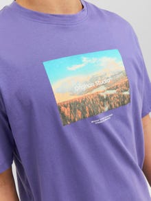 Jack & Jones Fotoprint Crew neck T-shirt -Twilight Purple - 12240123