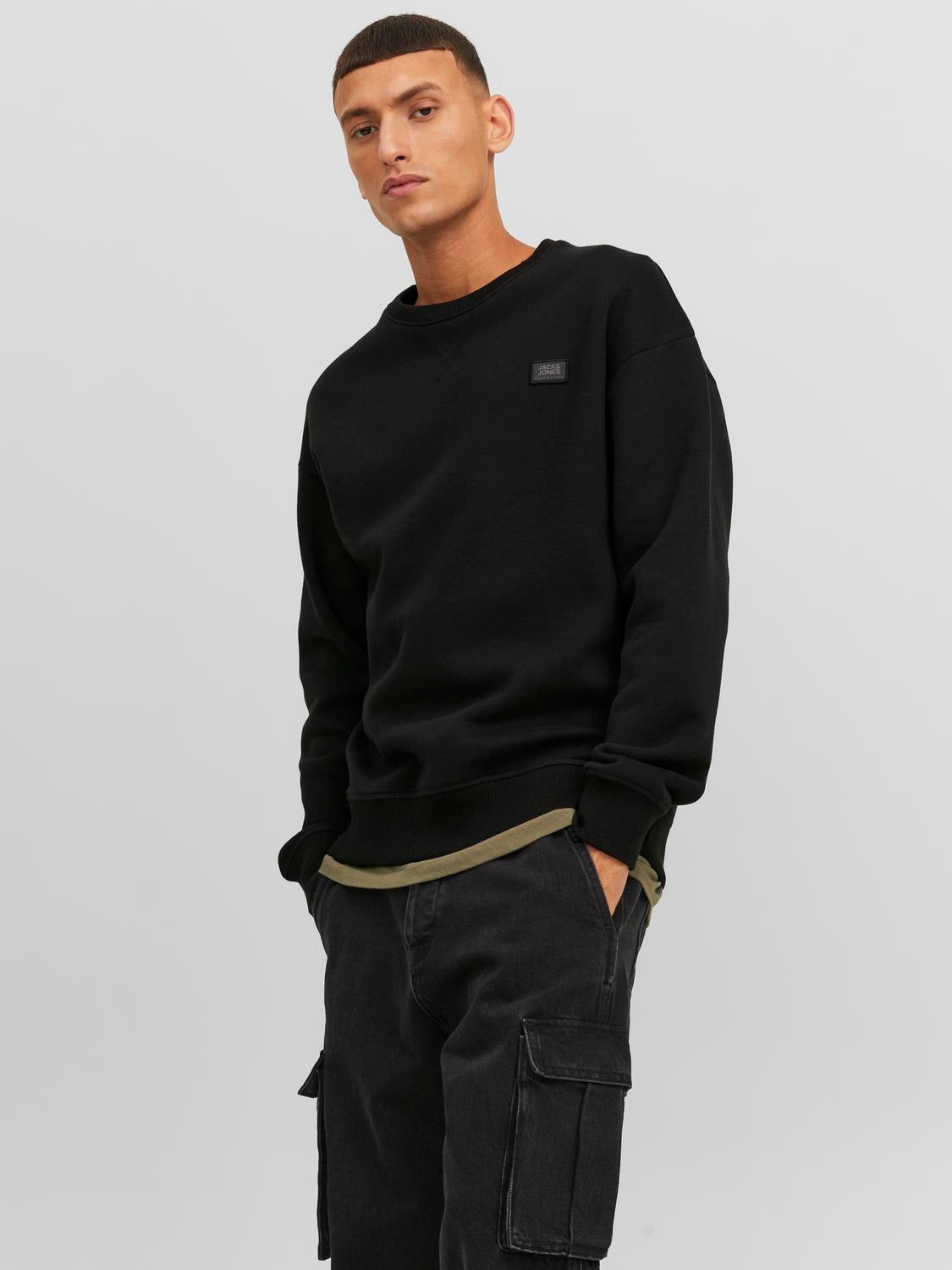 Jack and jones black sales sweatshirt