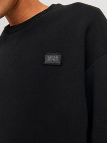 Jack & Jones Logo Crew neck Sweatshirt -Black - 12240188
