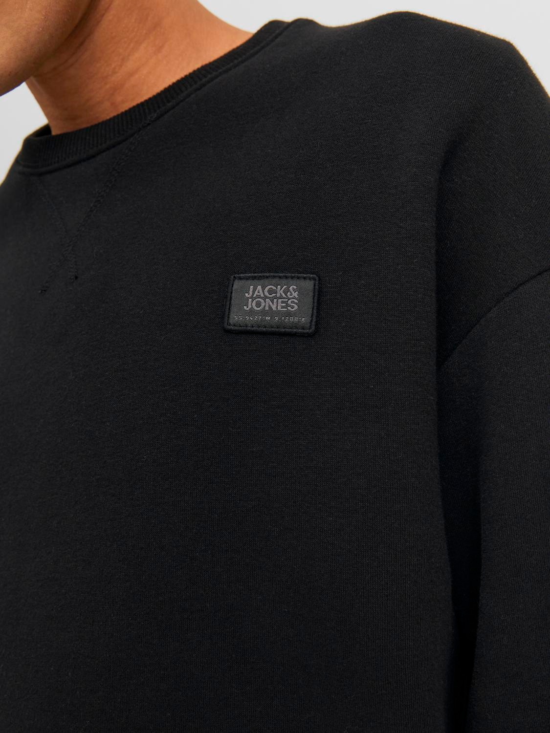 Jack & Jones Logotyp Crewneck tröja -Black - 12240188