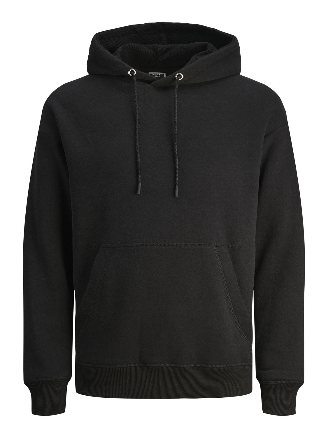 Svart hoodie utan tryck