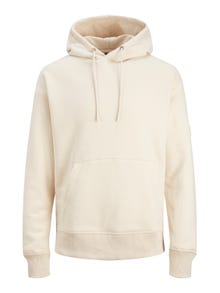 Jack & Jones Ensfarvet Hættetrøje -Moonbeam - 12240189