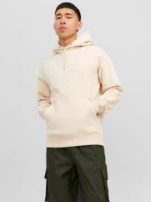 Jack & Jones Ensfarvet Hættetrøje -Moonbeam - 12240189