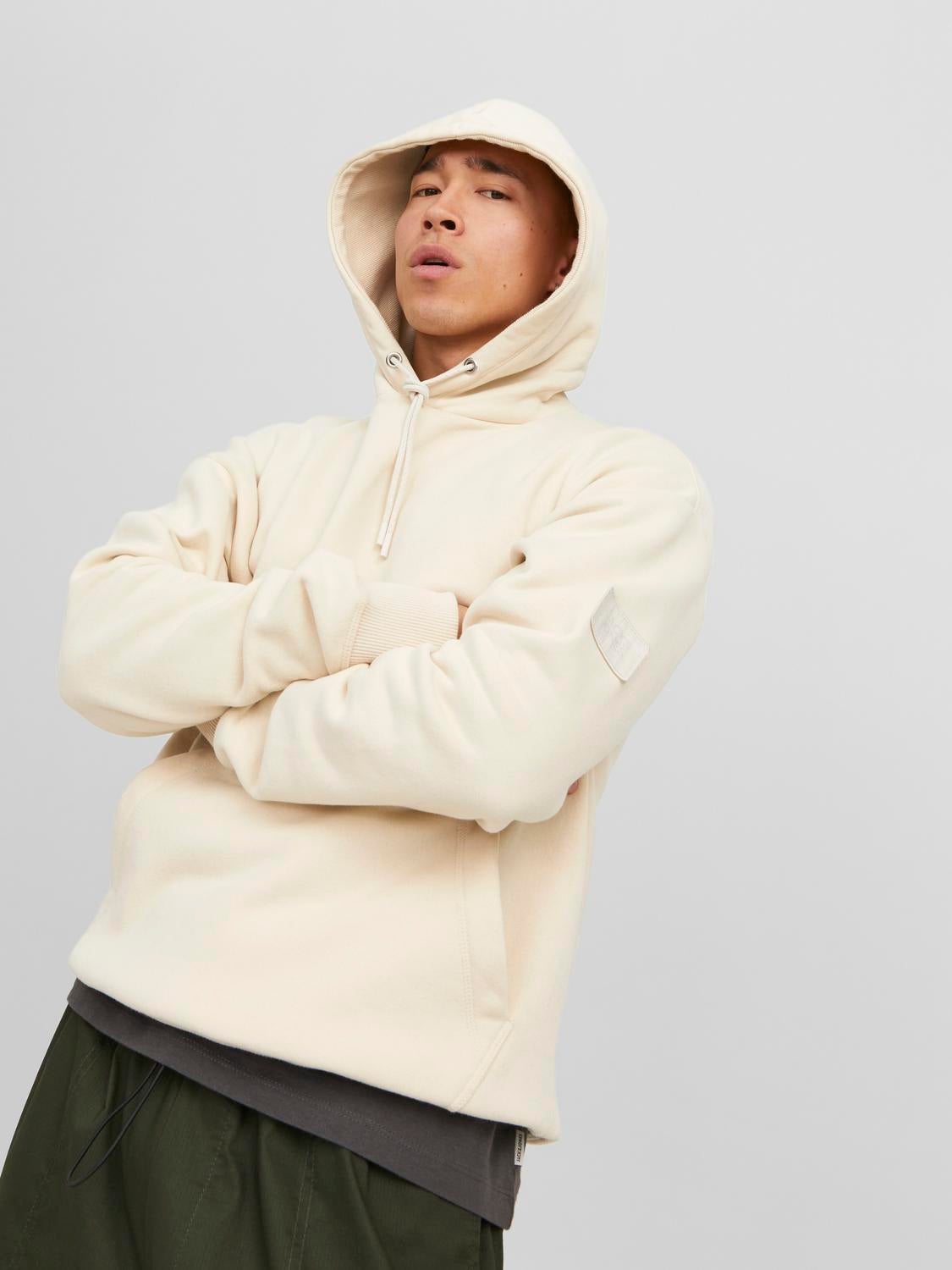 Sweat capuche Uni Beige Jack Jones