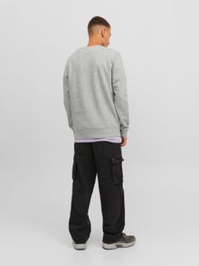 Jack & Jones Felpa Girocollo Con logo -Light Grey Melange - 12240211